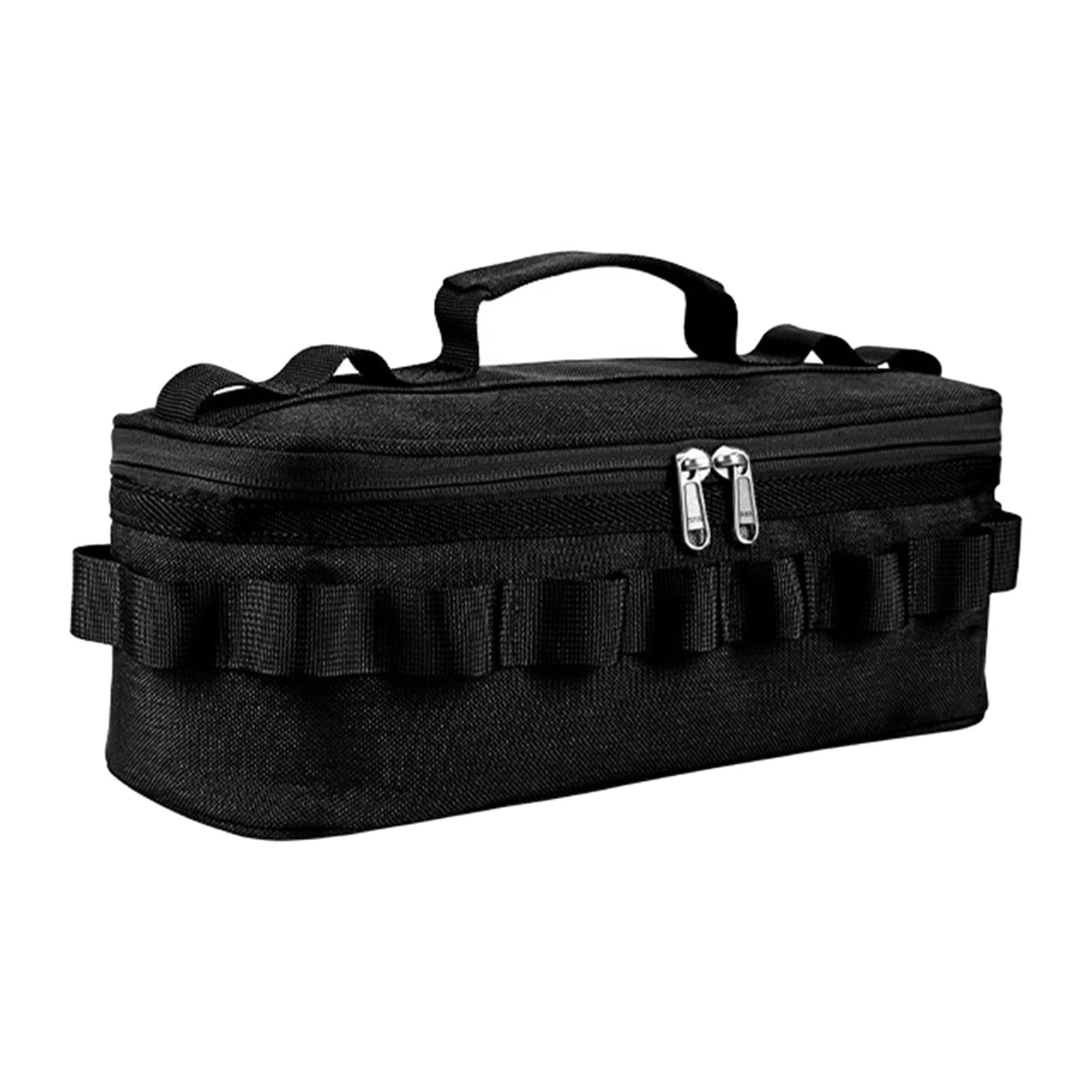 Camping Storage Bag, Cooking Utensils Pouch with Mesh Pockets and