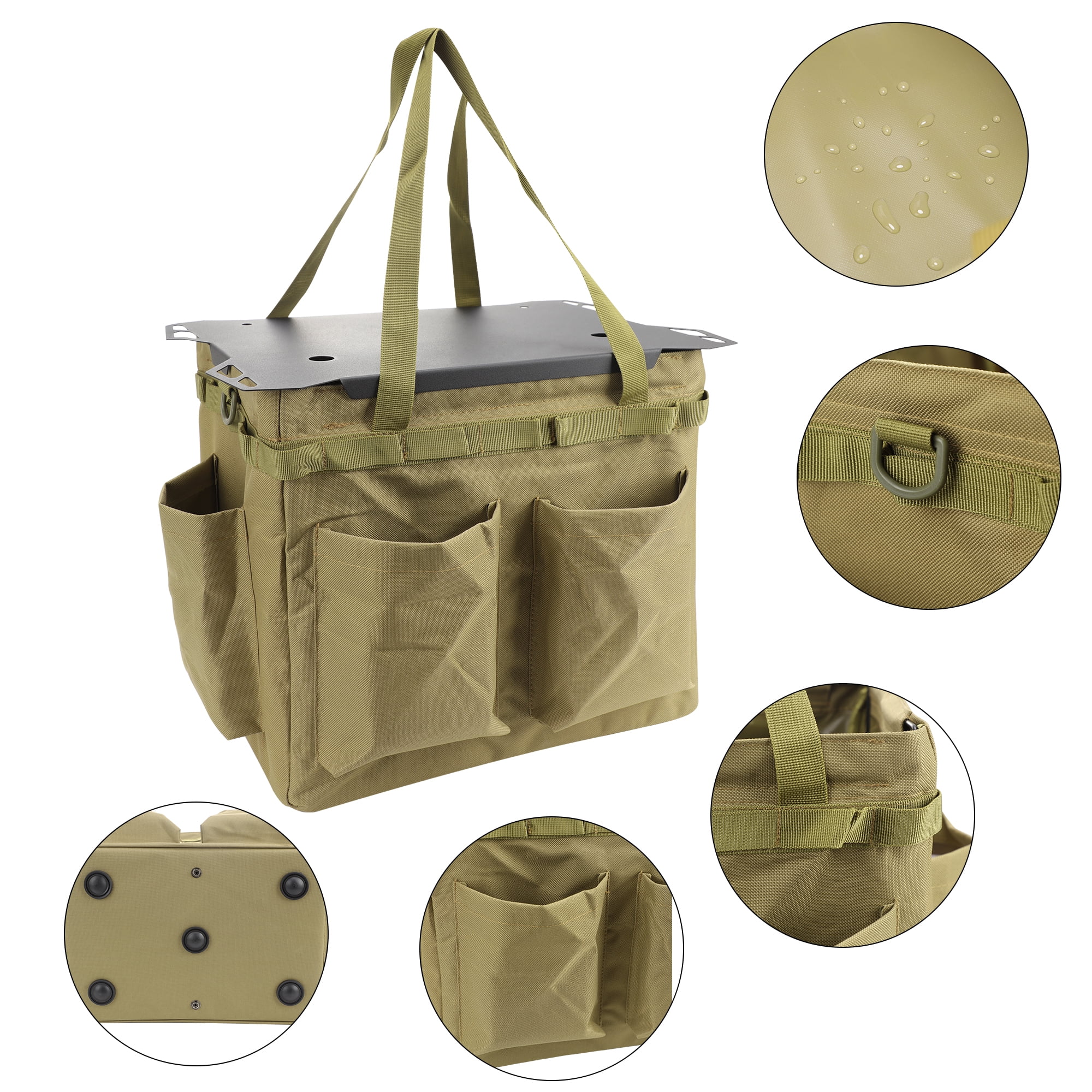 Camping Storage Bag Foldable Tool Tote Bag Tool Organizer Tote Bag for Grilling Camping Picnics Garage Trunk Organizer