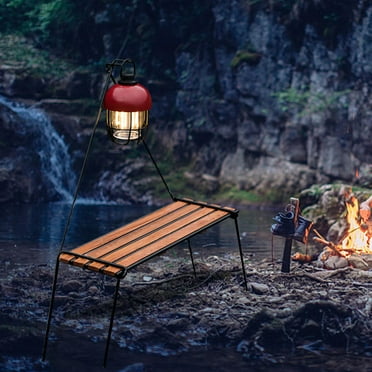Camping Storage Rack Multipurpose Foldable Detachable Tableware Organizer Stainless Steel Outdoor Portable for Backyards Hiking Barbecue Black