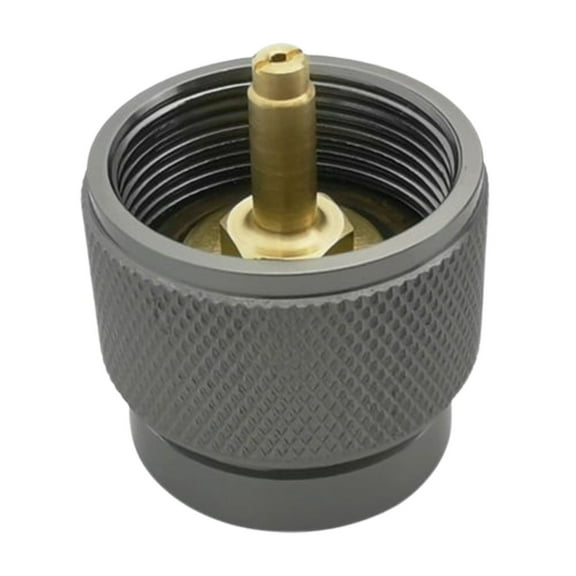 Camping Stove Adapter,16oz 1LB Propane Small Tank Input EN417 Valve Output,Backpacking Stove Convertor,Canister Conversion Head,Camp Fuel Gas Adapter for Outdoor Backpack Hiking(1.4x1.2")(Silver)
