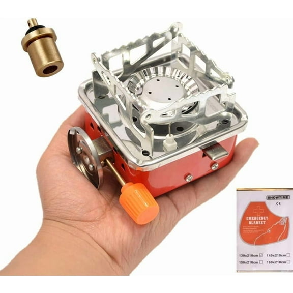 Camping Stove, Backpacking Stove, Foldable, Portable, Lightweight, Piezo Ignition, Single Burner Adjustable, Premium Mini Powerful and Stable Camp Stove for Hiking Picnic