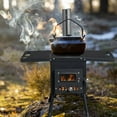 Camping Stove for Hot Tents, Stainless Steel Wood Burning Stove with
