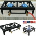 Camping Stove Single Double Burner Cast Iron Propane Gas LPG Stove BBQ