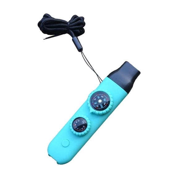 Camping Survival Whistle Compass Thermometer Portable Plastic Tool for Outdoor Hiking Kayaking Fishing