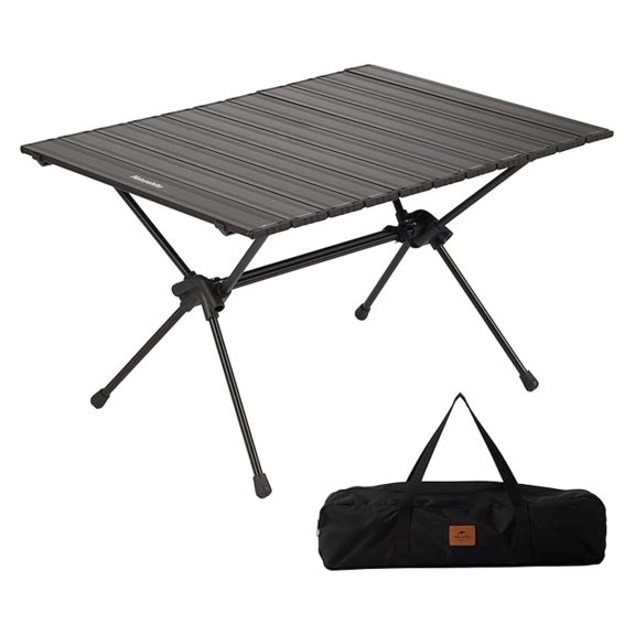 Camping Table, FT11 Adjustable Roll Up Aluminum Table - Ultralight Portable for Hiking, Backpacking, Picnic, Fishing, Beach - Includes Carry Bag