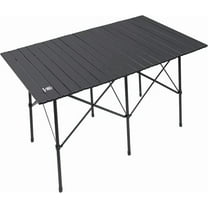 Camping Table, Fold up Lightweight, 4-6 Person Portable Roll up Aluminum Table with Carry Bag for Outdoor, White