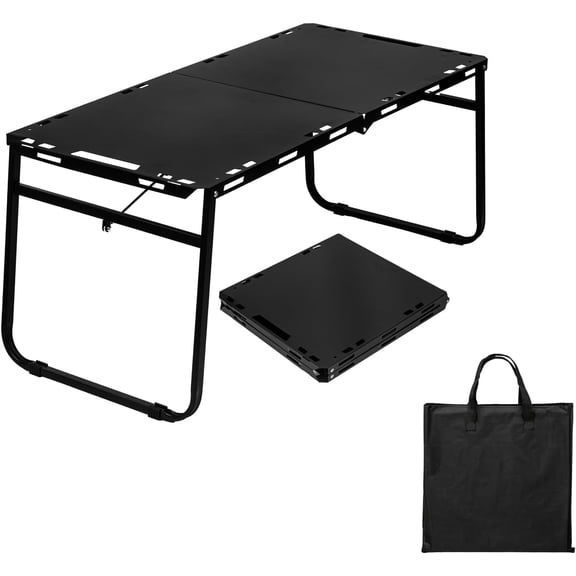 40.9x19.3 Inch Gas Strut Folding Tactical Camping Table Portable Outdoor Picnic Party Table with Storage Bag