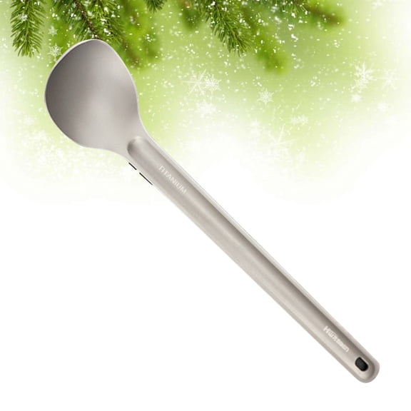 Camping Tableware Spoon Portable Silver Long Handle 1Pack