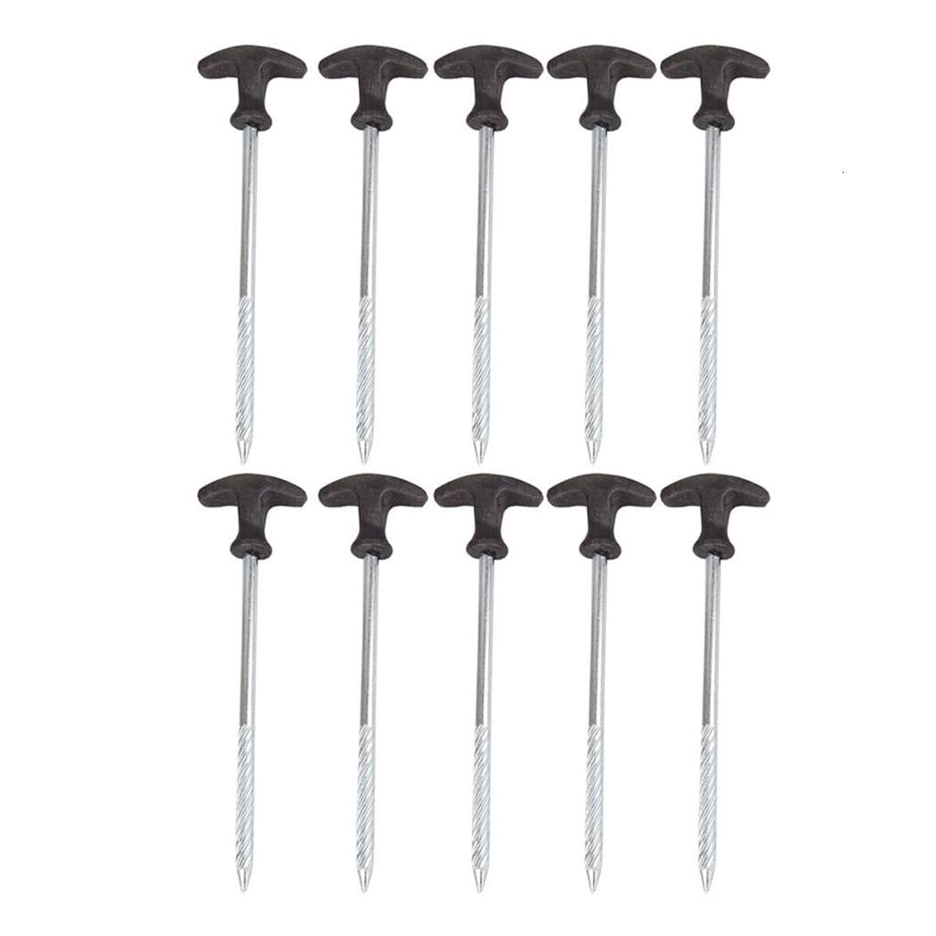 Camping Tarp Pegs Heavy Duty Metal Tent Pegs Camping Accessories 10-Piece/set