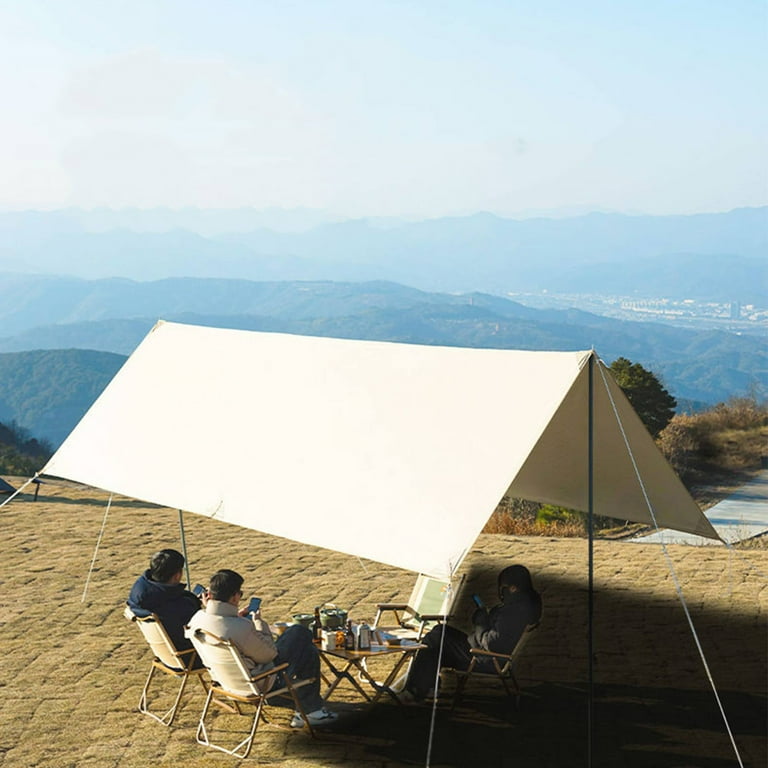 20-60代 人気ファッションブランド Camping Waterproof Canopy, Camping Portable Poles, with Tarp バーベキュー・調理用品