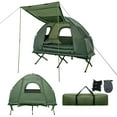 Camping Tent Cot, 5in1 Folding Camping Bed with Awning, Air Mattress