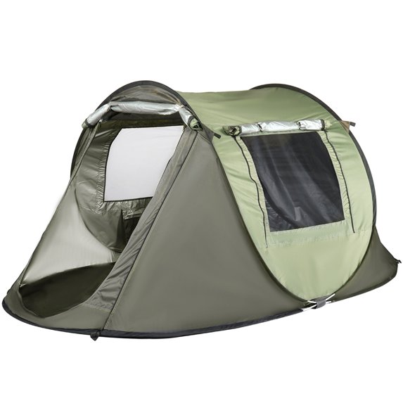 Camping Tent Family Dome Tent For 2-3/4-6 Person Waterproof with 2 doors, 2 windows, Mesh Screen, Metal Stakes, Windproof Ropes and Carry Bag Easy SetUp for Camp Backpacking Hiking Outdoor