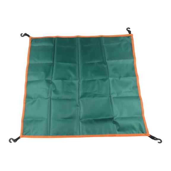 Camping Tent Fly Top Cover, Waterproof Polyester Sunscreen Tarp Shelter for Outdoor Hiking and All-Weather Protection, Lightweight Rain Cover with Hooks, Green Blue Orange(green)