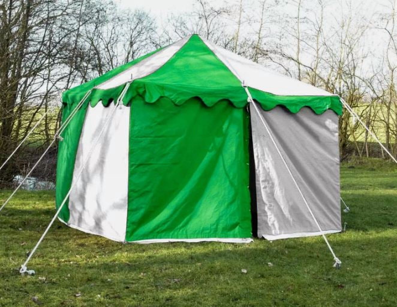 Camping Tent Medieval Knight Harold square Green -White Water proof Tent 3x3 M