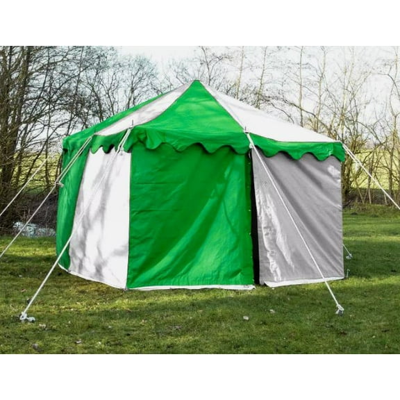 Camping Tent Medieval Knight Harold square Green -White Water proof Tent 4.5X4.5 M