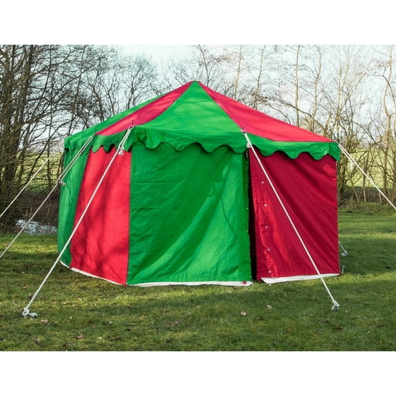 Camping Tent Medieval Knight Harold square Red Green Water proof Tent 4.5X4.5 M