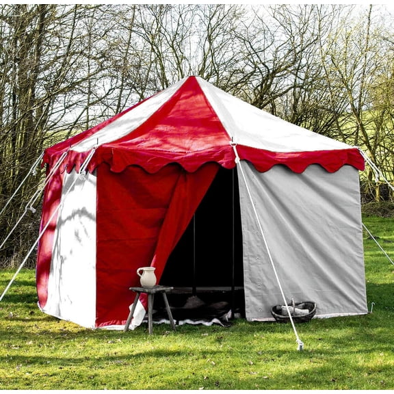 Camping Tent Medieval Knight Harold square Red -White Water proof Tent 3x3 M