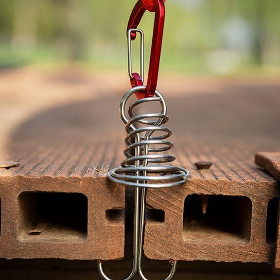 Camping Tent Pegs Stainless Steel Stakes | Heavy Duty Outdoor Hook, Red Aluminum Alloy | Secure Fixing for Hard Ground, Concrete, Wood | 2.95" Durable Anchor for Tents, Canopies