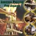 Camping Tent Primitive Wood Hand Bow Drill Fire Making Kit Outdoor Tool