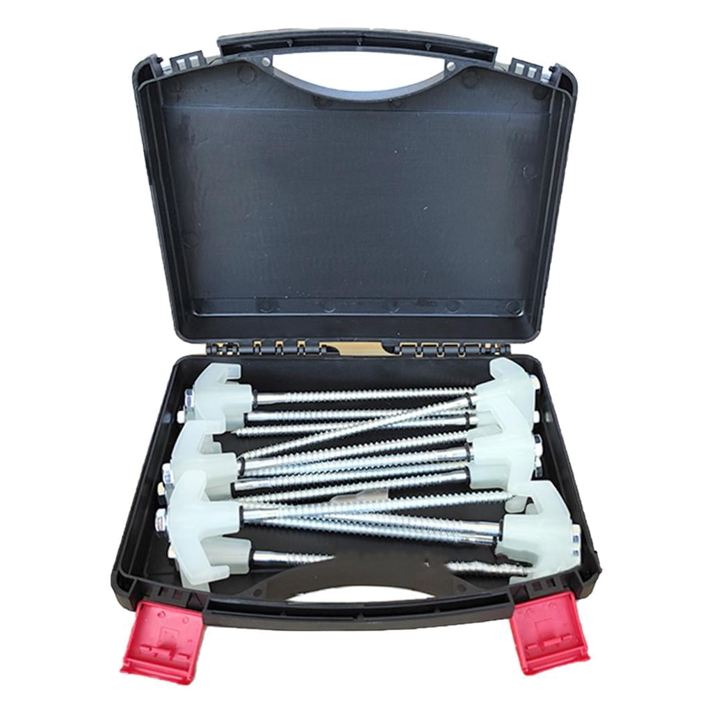 Tent Nails Pegs Carbon Steel Tent Stakes Screw in Pegs Tent Hook Ground Anchors Outdoor Canopy Stake Camping Accessory