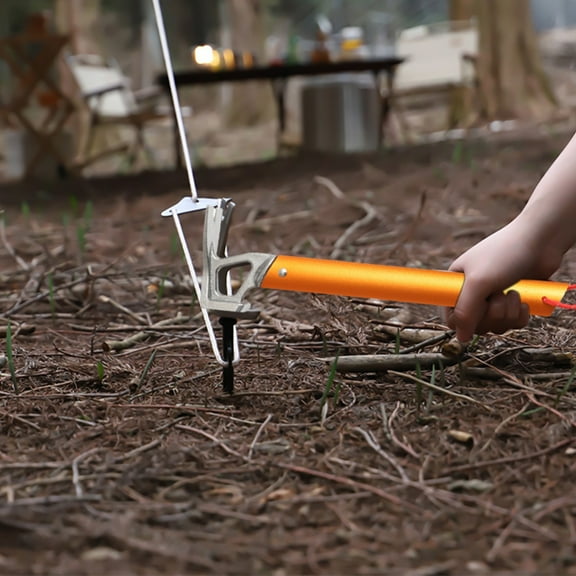 Camping Tent Stake Puller Tool | Multifunctional Outdoor Ground Nail Remover | Aluminum Alloy Handle & Stainless Steel | 5 Colors | Portable Design for Hiking & Backpacking