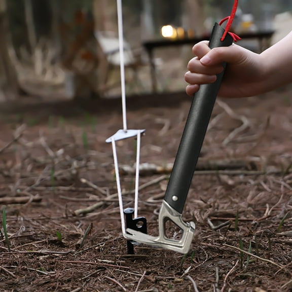 Camping Tent Stake Puller Tool | Multifunctional Outdoor Ground Nail Remover | Aluminum Alloy Handle & Stainless Steel | 5 Colors | Portable Design for Hiking & Backpacking