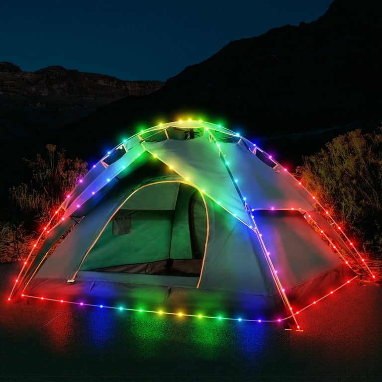 Glow-In-The-Dark Tent Ropes Help Prevent Tripping Over Them at Night