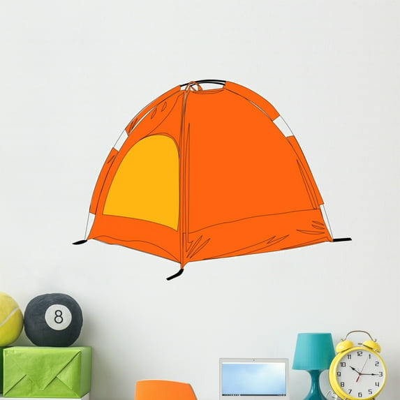 Camping Tent Wall Mural by Wallmonkeys Peel and Stick Graphic (48 in W x 34 in H) WM346578