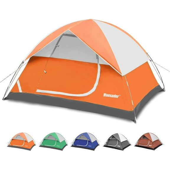 Camping Tent, Waterproof 2/3/4 Person Tents for Camping, Lightweight Easy Set Up Outdoor Hiking Tent Backpacking Tent with Carry Bag, Backpack Tent Suit for Family Beach Hiking Travel