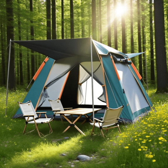 Camping Tent4-6 Person Instant Easy Pop Up Tents for Camping Lightweight Backpacking Tent Automatic Waterproof Family Easy Set Up Tent,Portable Dome Tent for Camping Hiking Traveling