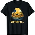 thumbnail image 1 of Camping - Tenting Campfire Camp Hiking Trekking Waterfall T-Shirt, 1 of 3