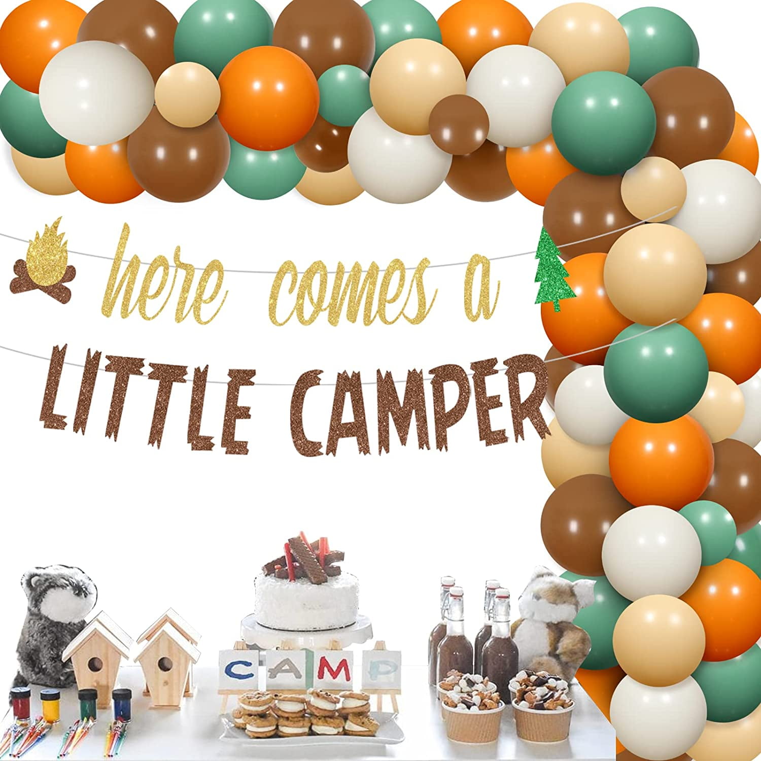 Camping Theme Baby Shower Decorations for Boys Girls Here Comes A