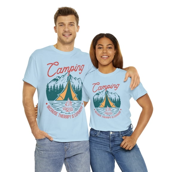 Camping Therapy Camping Crew T-Shirt Hiking Nature Shirt Outdoorsy Gift