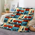 thumbnail image 1 of Camping Throw Blanket RV Throw Blanket Super Soft Flannel Throw Blanket Cozy Fuzzy Plush Happy Camper Throw Blanket for Camping Lover Lightweight Warm Throw Blanket for Travel 50" X 60", 1 of 6