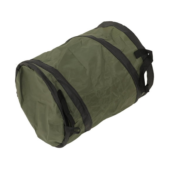 Camping Trash Can, Bottom Handle Strong Bearing Capacity Oxford Cloth Green Collapsible Trash Can For Barbecue