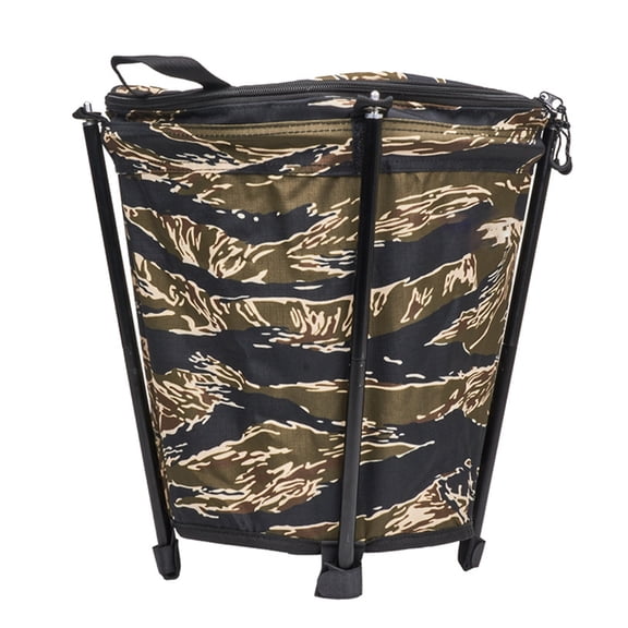 Camping Trash Can, Foldable Garbage Bin with Zippered Lid Foldable Garbage Container for Camping Outdoor Picnics BBQ