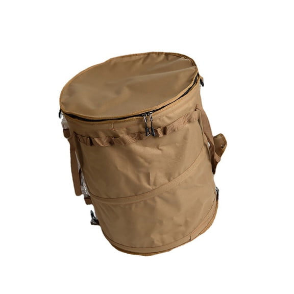Camping Trash Can Foldable Garbage Bin with Zippered Lid Foldable Garbage Container for Campsites Outdoor Picnics BBQ