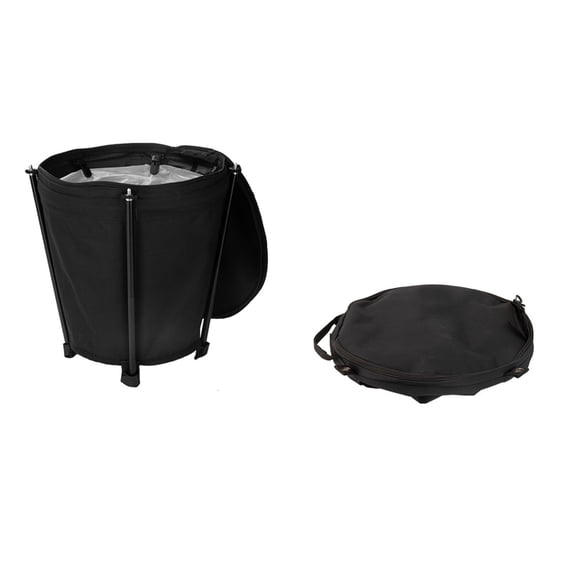 Outdoor Foldable Trash Can Portable Camping Garbage Bin Wastebasket Can Container Yard Garden Garbage Bag Round Bucket