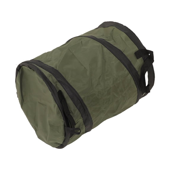 Camping Trash Can, Green Collapsible Trash Can Bottom Handle Compact Portable For Road Trip