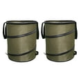 thumbnail image 1 of Camping Trash Can, Pop-Up Trash Can/Recycle Bin, Reusable Yard Waste Bags/Lawn Bags/Leaf Bags, Car Garbage Can, Foldable Camping Recycling Bin 2-Pack (Green10gallons), 1 of 14