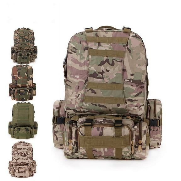 Camping Travel Bag Oxford Cloth Outdoor Backpack Army Camouflage,Black python pattern