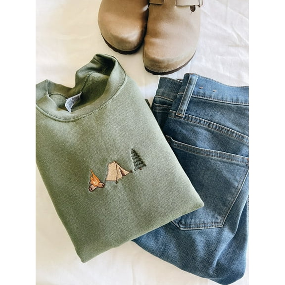 Camping Trio Embroidered Crewneck
