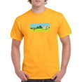 thumbnail image 1 of Camping Trip Graphic Men Gold T-Shirt, Male x-Large, 1 of 4