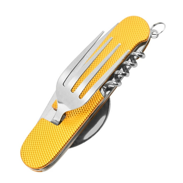 Camping Utensil 6 in 1 Multifunction Flatware Portable Stainless Steel