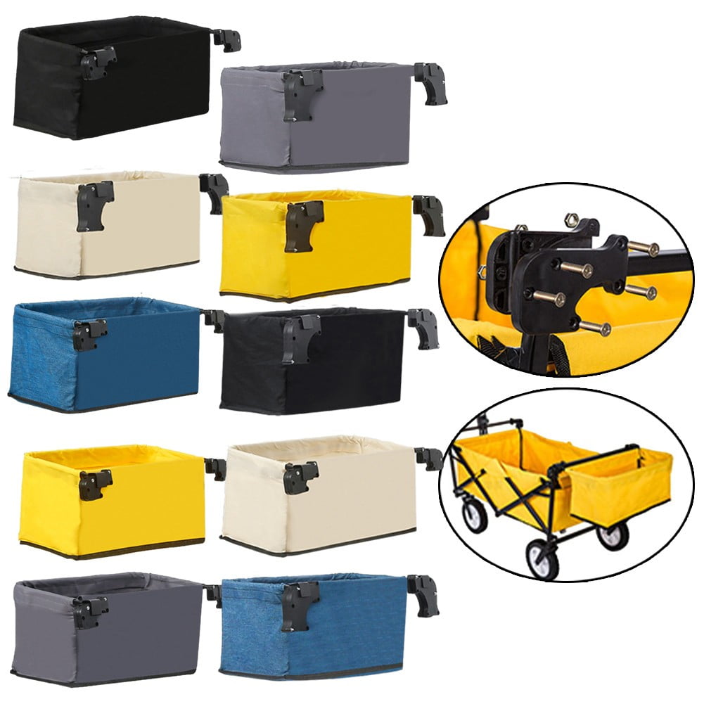 Camping Wagon Cart Tail Storage Bag Gardentrolley Cart Tail Pocket Rear Bag White(For 5In Wheel) Fangkenuo