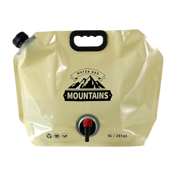 Camping Water Container, 2 Gallon Collapsible Water Jug with Spout, Reusable Plastic Flasks, Foldable Empty Gallon Jug for Water Storage, Heavy Duty Water Bag for Outdoor Hiking Emergency Prep, 1 Pcs