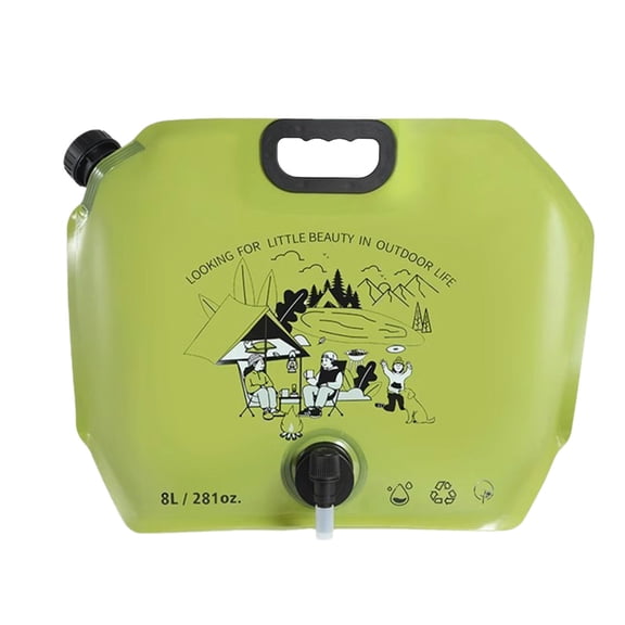 Camping Water Container,Collapsible Water Jug with Spout,Reusable Free Plastic Flasks,Foldable Empty Gallon Jug for Water Storage, Water Bag for Outdoor Hiking Emergency Prep (8L)