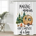 thumbnail image 1 of Camping Waterproof Fabric Shower Curtain, Fall Summer Nature Forest Car Tree Moon Shower Curtain for Bathroom Curtains Bathtubs Hotel Washable Shower Curtains with 12 Hooks Stall 48x72in, 1 of 6