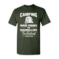 thumbnail image 1 of Camping Where Friends And Marshmallows Get Toasted Together DT Adult T-Shirt Tee, 1 of 2