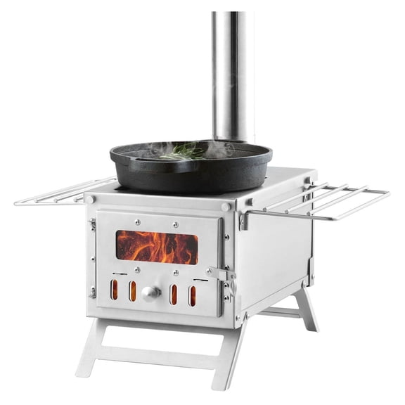 Camping Wood Stove 80 Inch Stainless Steel Hot Tent Stove